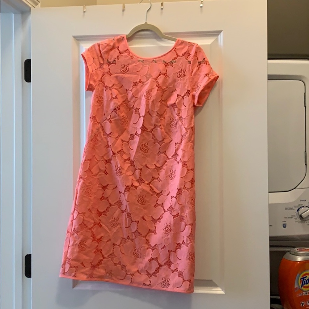 Light pink Loft floral lace dress